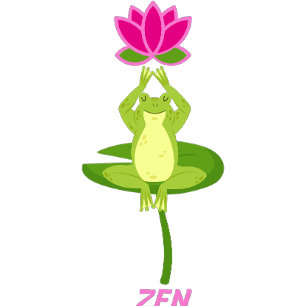 Zen Frog en Lotus Bloem T-shirt