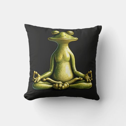 Zen Frog Kussen (Voorkant)