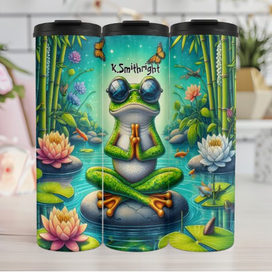 Zen Frog Meditation Pond Thermosbeker