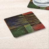 Zen Garden I Vierkante Kartonnen Onderzetter (Schuin)