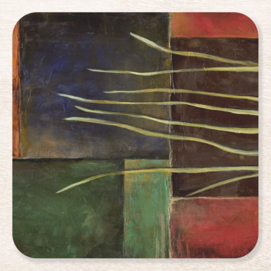 Zen Garden I Vierkante Kartonnen Onderzetter (Voorkant)