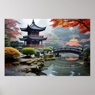 Zen Garden rustige vreedzame Natuur Poster
