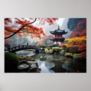 Zen Garden rustige vreedzame Natuur Poster
