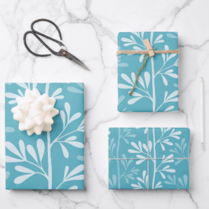 Zen Garden Stems Minimaal Botanisch Oceaan Inpakpapier Vel