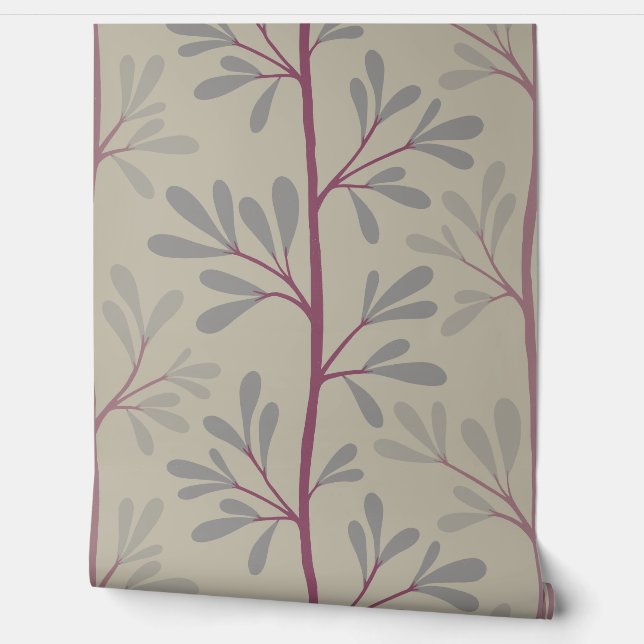 Zen Garden Stems Minimal Botanical Silhouettes Behang (Afrollen)