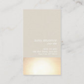 Zen Gold Glow Minimalistisch beige Visitekaartje (Achterkant)