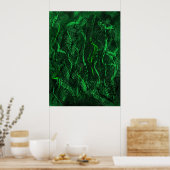 Zen Green Tunes Calming Abstract Wall Art Poster (Cuisine)