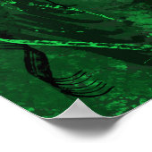 Zen Green Tunes Calming Abstract Wall Art Poster (Coin)