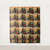 Zen Harmony Pagoda Tapestry Wandkleed (Voorkant)