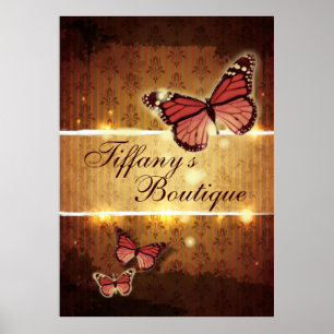 Zen Holistic Healing butterfly Yoga Instructor Poster