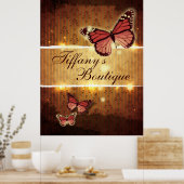 Zen Holistic Healing Butterfly Yoga Instructor Poster (Keuken)