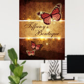 Zen Holistic Healing Butterfly Yoga Instructor Poster (Thuiskantoor)
