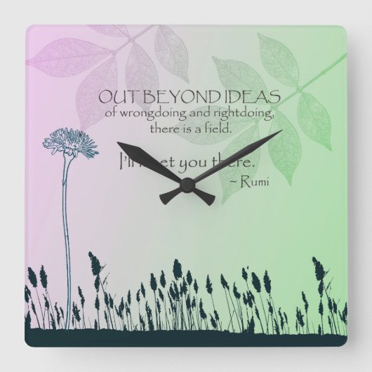 Zen Ideas Vierkante Klok (Voorkant)