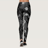 Zen Ink Flow Leggings Noir et Blanc (Dos)