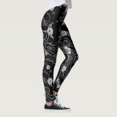 Zen Ink Flow Leggings Noir et Blanc (Droite)