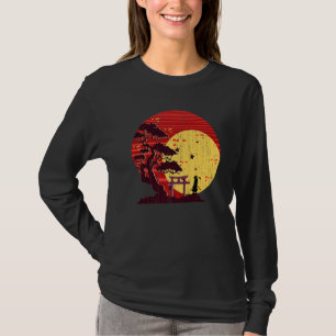 Zen Japanse cultuur Boeddhistische zonsondergang B T-shirt