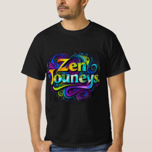 Zen Journeys Typografie Kunst T-shirt