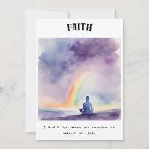 Zen Kaart: Vertrouwen in de reis Feestdagenkaart