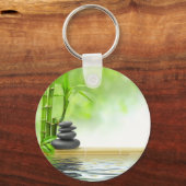 Zen-kalmerende watertuin door genezing van liefde sleutelhanger (Voorkant)