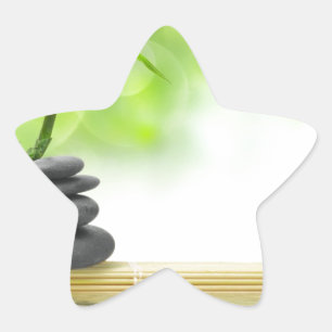 Zen-kalmerende watertuin door genezing van liefde ster sticker