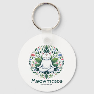 Zen Kat Meditatie Meowmaste Sleutelhanger