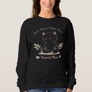 Zen Kat Yoga Minimaal Cute Meditatie Ontwerp Trui