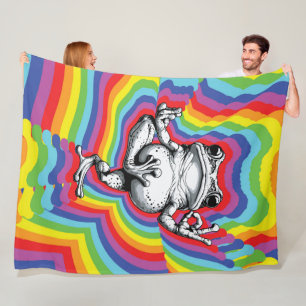Zen Kikker Meesterwerk Fleece Deken
