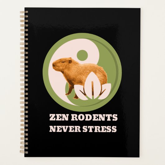 Zen knaagdieren nooit stress capibara planner (Voorkant)