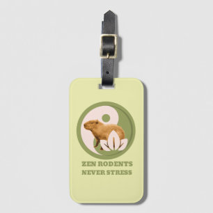 Zen Knaagdieren Nooit Stress Capybara Humor Bagagelabel