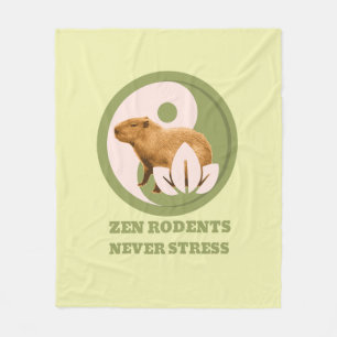 Zen Knaagdieren Nooit Stress Capybara Humor Fleece Deken