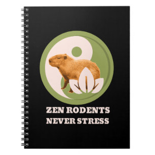 Zen Knaagdieren Nooit Stress Capybara Humor Notitieboek