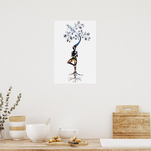 Zen kunst groeit als een boom poster (Keuken)