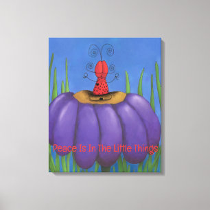 Zen Ladybug Canvas Afdruk