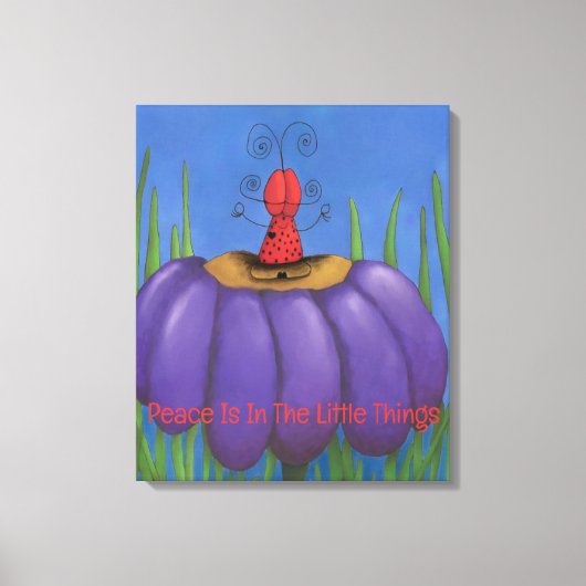 Zen Ladybug Canvas Afdruk (Voorkant)