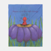 Zen Ladybug Fleece Deken (Voorkant)