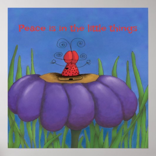 Zen Ladybug Poster (Voorkant)