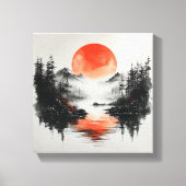 Zen Lake Sun Reflective Canvas (Voorkant)