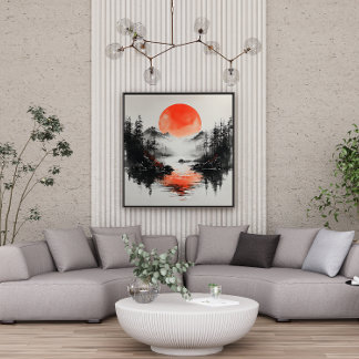 Zen Lake Sun Reflective Canvas