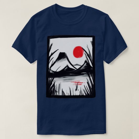 Zen-landschap T-shirt (Design voorkant)