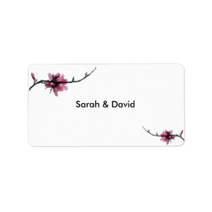 Zen Lente Bruiloft Favor Labels