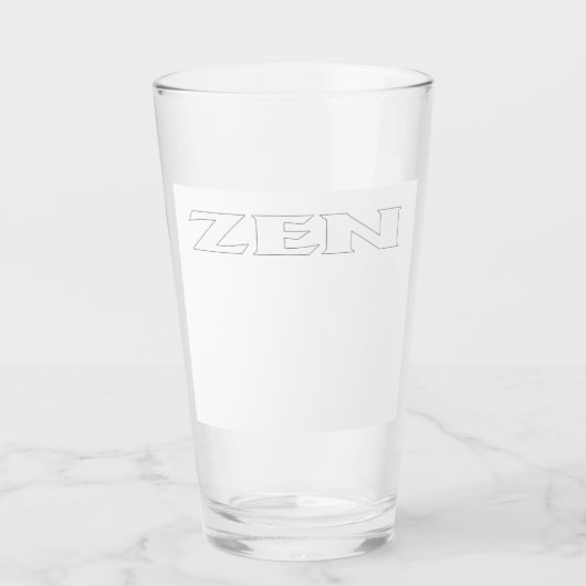 Zen ligne blanche verre blanc (Devant)