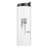 Zen Lotus Flower Kanji Chinese Calligrafiesymbool Thermosbeker (Gedraaid links)