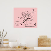 Zen Lotus Flower Poster (Keuken)