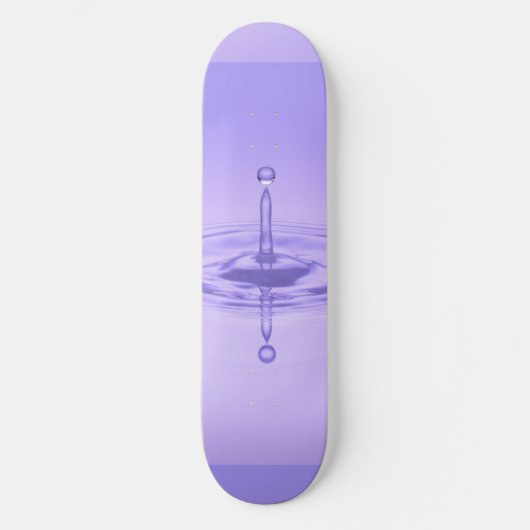 Zen Love Paars Ocean Water Drip Mirror Reflection Skateboard (Voorkant)