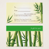 Zen Massage ı Carte cadeau (Devant & derrière)