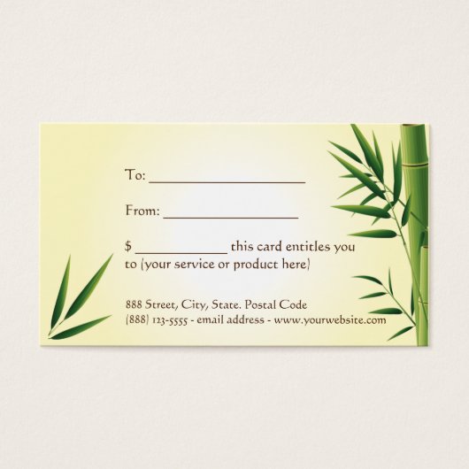 Zen Massage ı Carte cadeau (Devant)