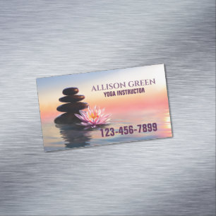 Zen Massage Therapie Meditatie Yoga Instructeur Magnetisch Visitekaartje