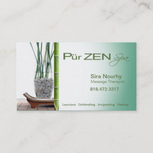 Zen Massage Therapist Spa sjabloon Visitekaartje