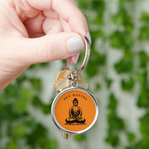 Zen Master - Boeddha meditatie Sinaasappel Sleutelhanger