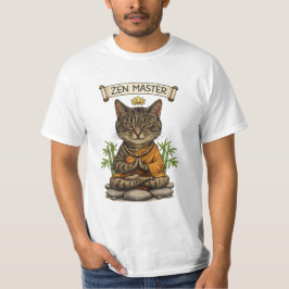 Zen Master Cat Funny Chill Gray Tabby Cat Gift T-shirt